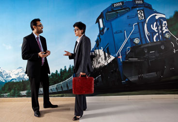 Kulin Patel, Towers Watson senior retirement consultant, and Leena Sahijwani, head of rewards, GE India