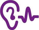 audio icon with ear and soundwave
