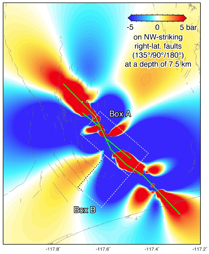 Forecast - Coulomb stress induced by the 6th of July event