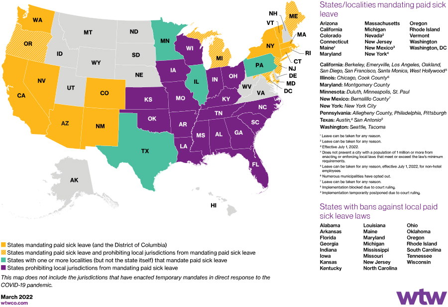 Paid Sick Leave Laws By State 2025 - Sibel Corrinne