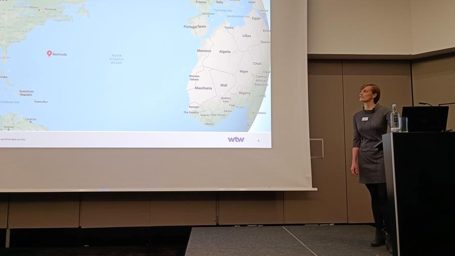 Sina Thieme hält den Vortrag auf dem WTW PC Lab