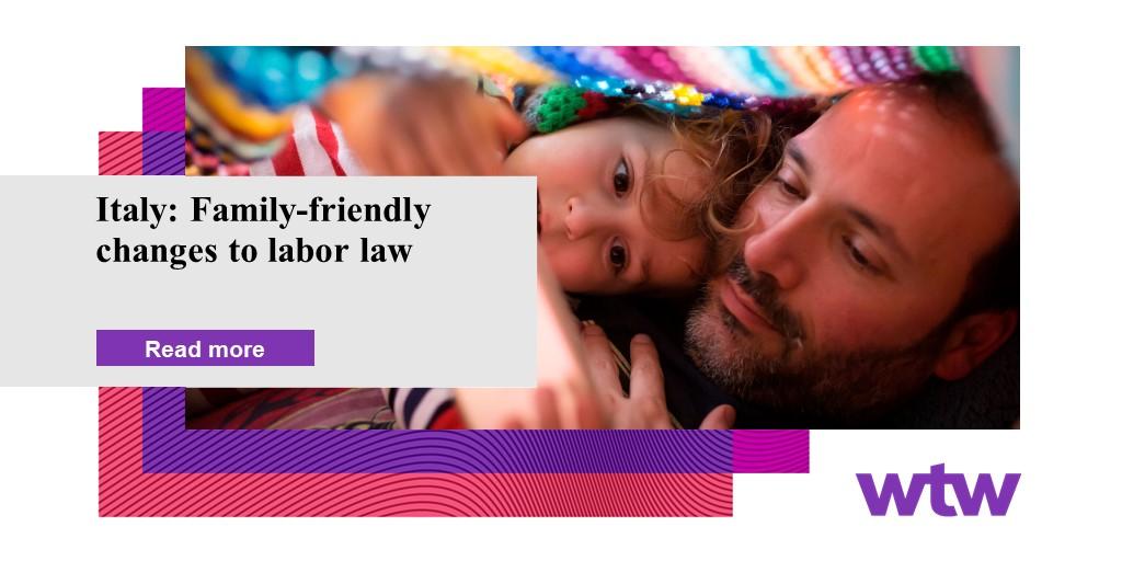 Italy Familyfriendly changes to labor law WTW