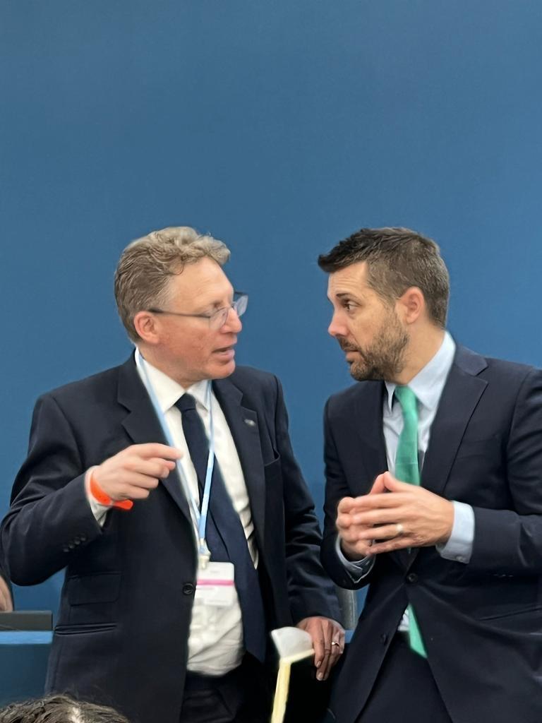 Rowan Douglas, Head of WTW’s Climate and Resilience Hub (left), meets Brian Deese, Director of the US National Economic Council.