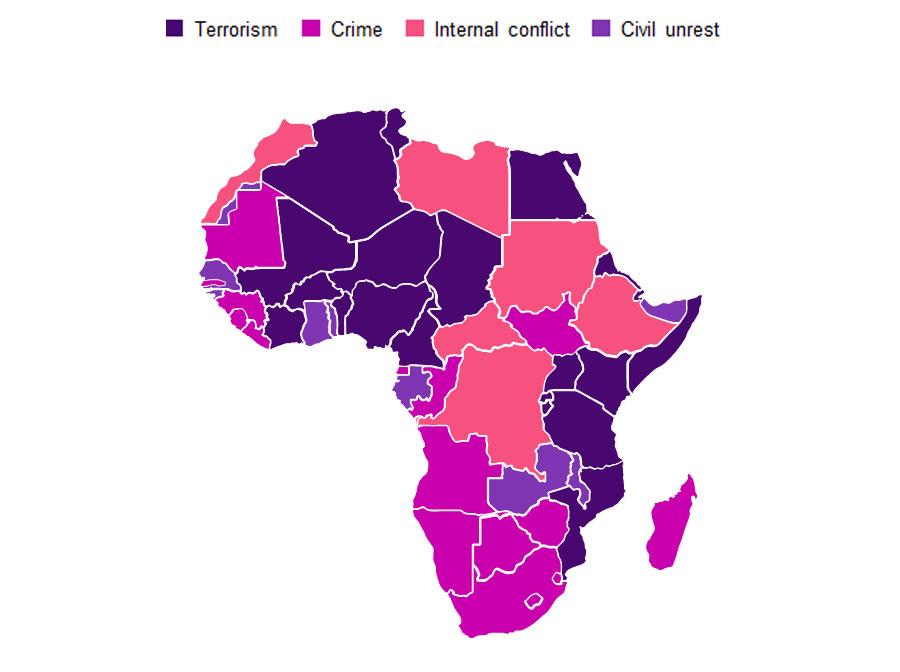 map-1-africa-primary-security-perils-wtw Security and political risks confronting mining in Sub-Saharan Africa