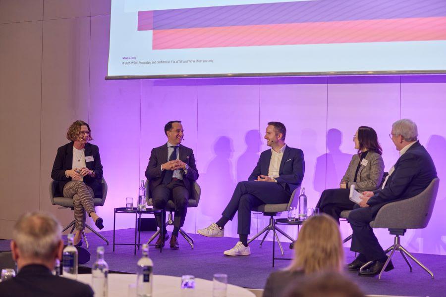 Panel-Diskussion auf der WTW bAV-Konferenz 2025 zum Thema ‚Zwischen TikTok und Tarifvertrag –