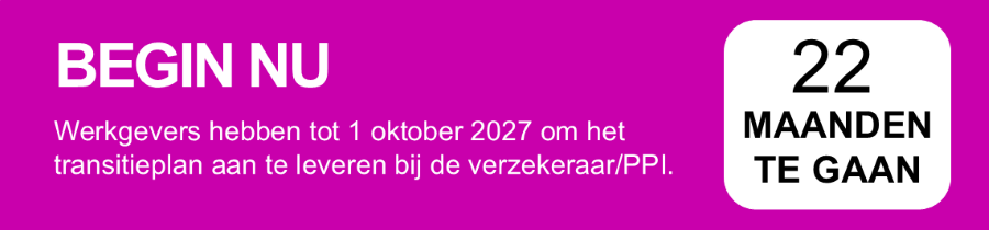 Begin nu. Werkgevers hebben tot 1 oktober 2027 om het transitieplan aan te leveren bij de verzekeraat/PPI.