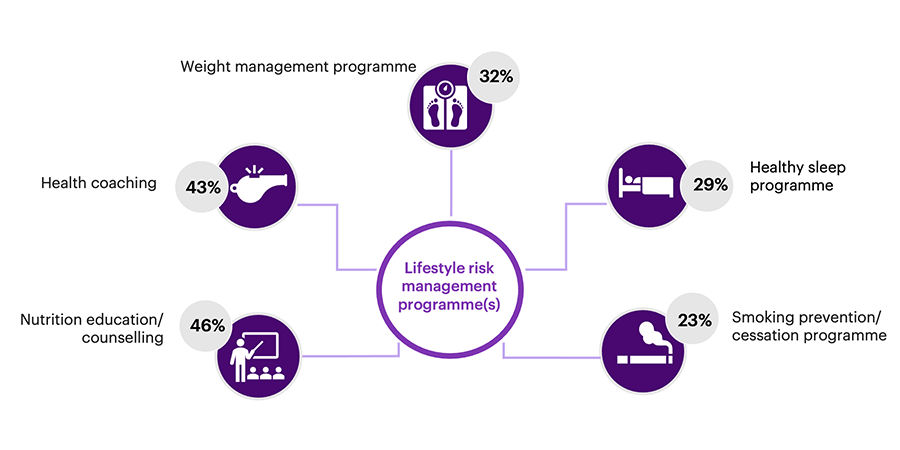 Chart of Lifestyle risk management programmes
