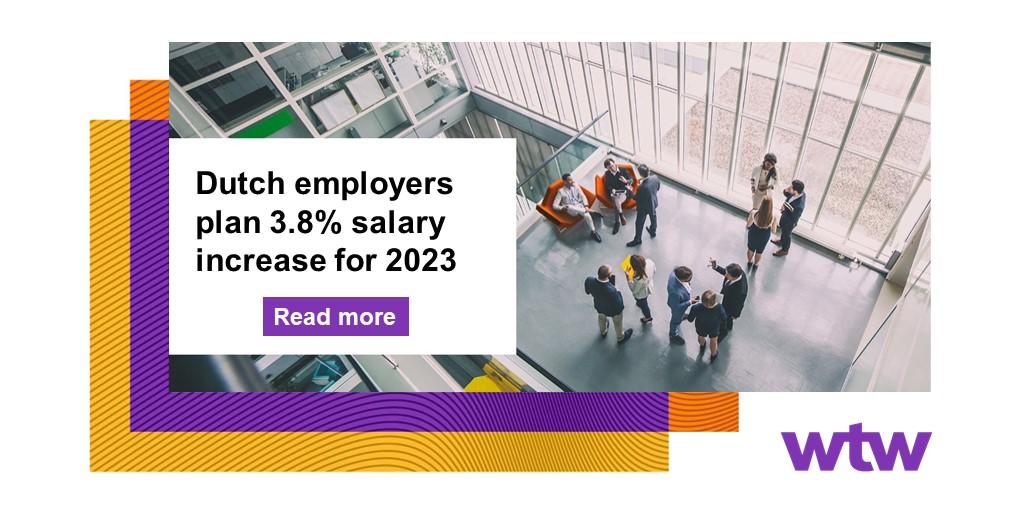 Dutch employers plan 3.8 salary increase for 2023 WTW