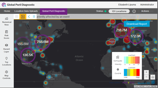 Tracking COVID-19 alongside your locations worldwide.