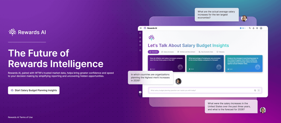 Screenshot of Rewards AI insights dashboard 