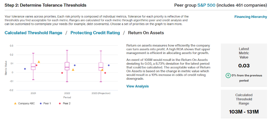 Debt to Assets loss impact and peer comparison - Risk Tolerance Clarified screenshot