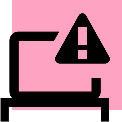 Laptop error icon