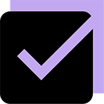 Icon: check box with a tick