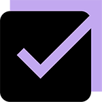 Icon: check box with a tick